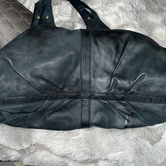 Vintage Bulgari Distressed Leather Shoulder Bag - Picture 8 of 9